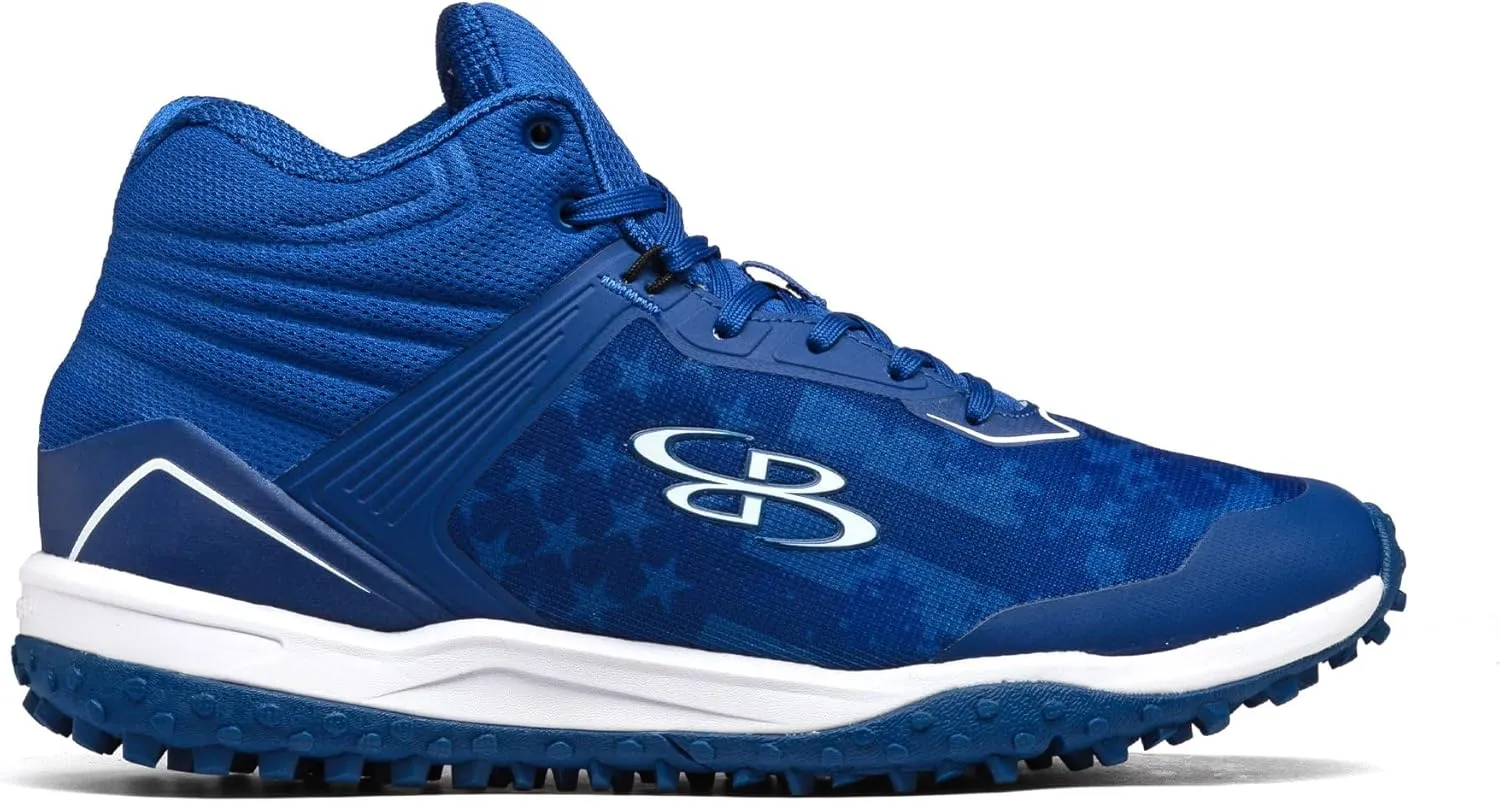 Boombah Viper Men's USA Clandestine Turf Mid Shoes - Multiple Color Options - Multiple Sizes