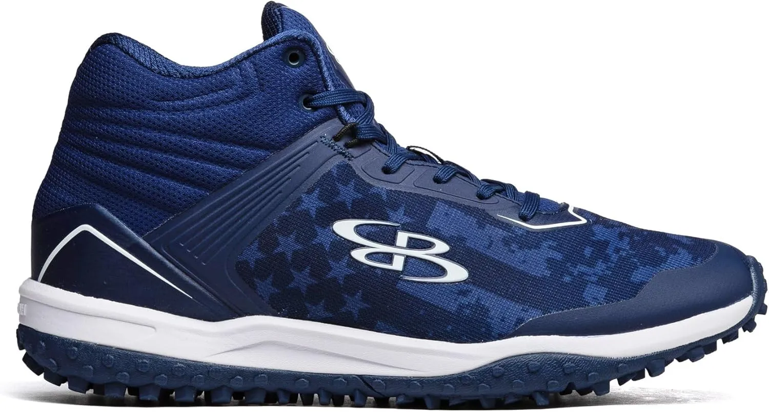 Boombah Viper Men's USA Clandestine Turf Mid Shoes - Multiple Color Options - Multiple Sizes