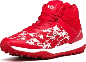 Boombah Viper Men's USA Shooting Stars Turf Mid Shoes - Multiple Color Options - Multiple Sizes