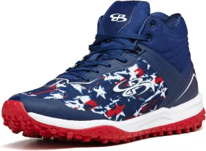 Boombah Viper Men's USA Shooting Stars Turf Mid Shoes - Multiple Color Options - Multiple Sizes