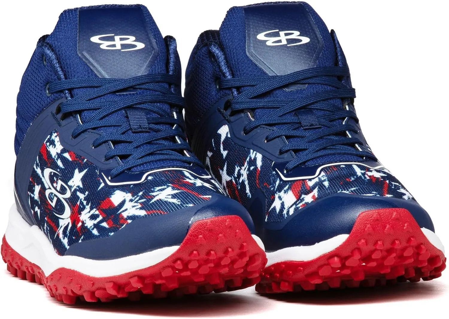 Boombah Viper Men's USA Shooting Stars Turf Mid Shoes - Multiple Color Options - Multiple Sizes