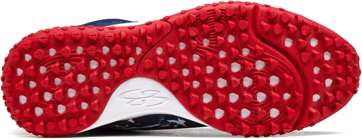 Boombah Viper Men's USA Shooting Stars Turf Mid Shoes - Multiple Color Options - Multiple Sizes