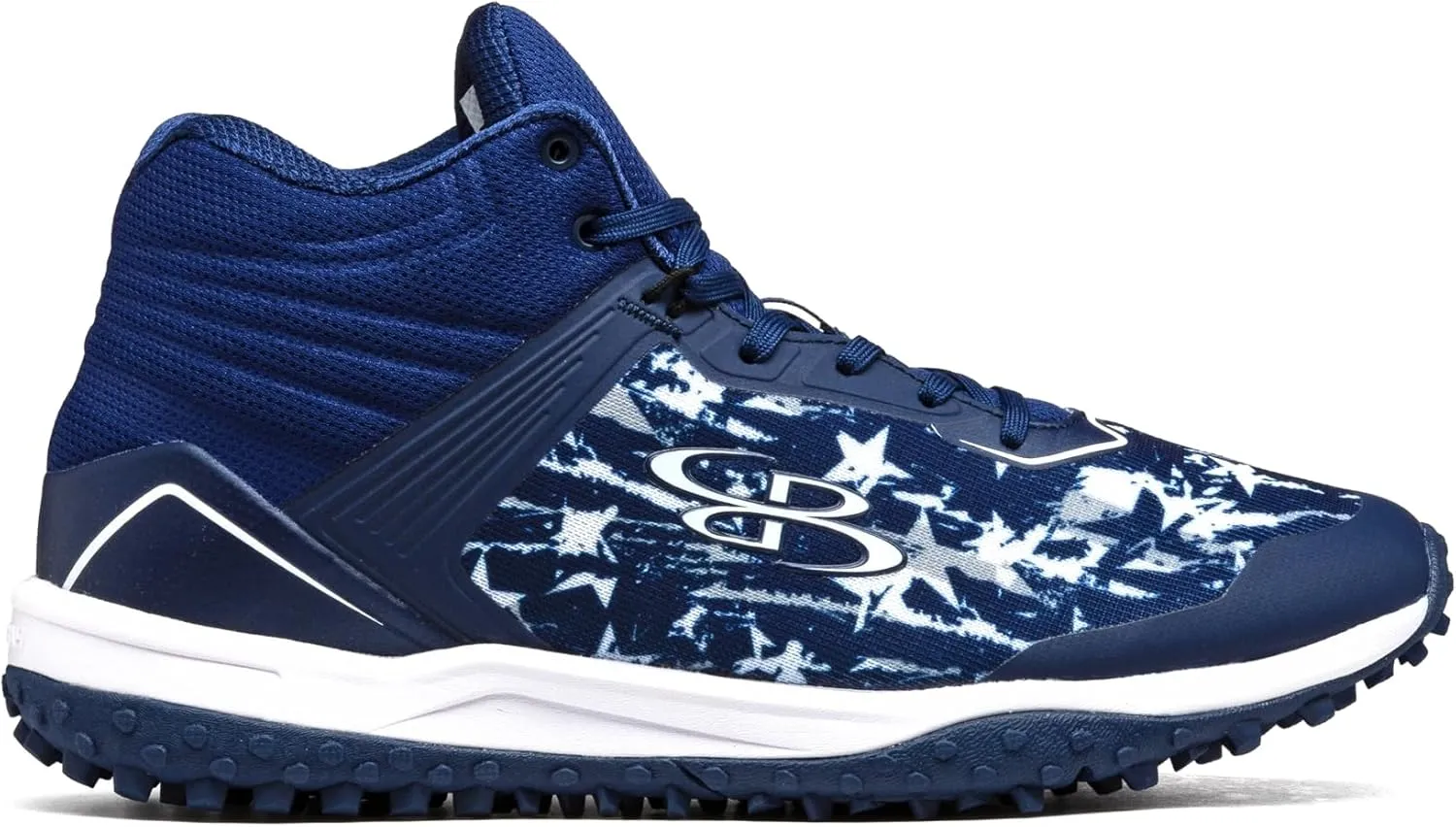 Boombah Viper Men's USA Shooting Stars Turf Mid Shoes - Multiple Color Options - Multiple Sizes