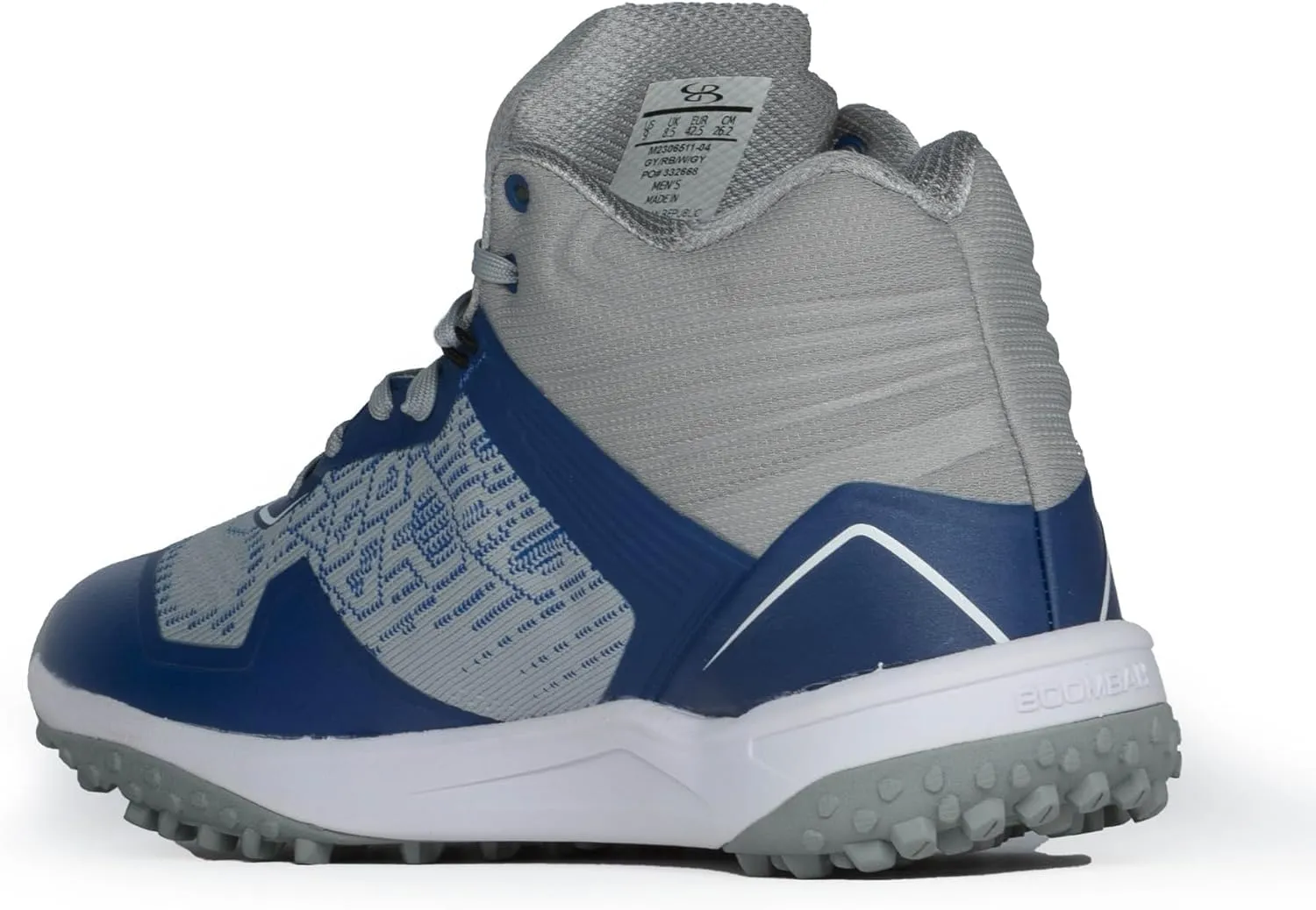 Boombah Viper Pureknit Men's Turf Mid Shoes - Smoke - Multiple Color Options - Multiple Sizes