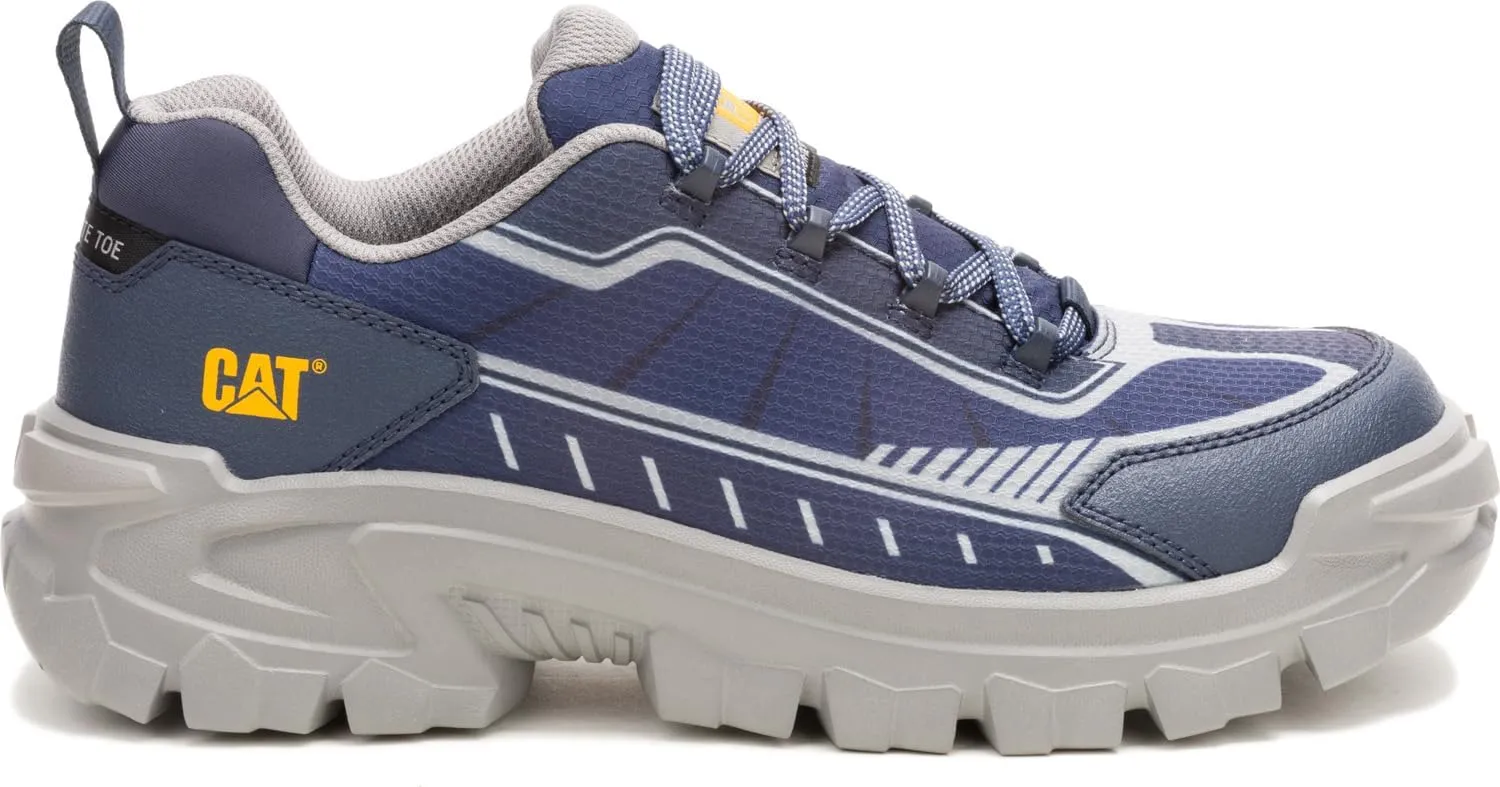 Caterpillar Invader Sport, Women's, Navy/Gray, Comp Toe, EH, Slip Resistant, Low Athletic, Work Shoe