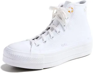Converse Women's Chuck Taylor All Star Lift High Top Sneakers, White/Moonstone Violet/Mouse, 8.5 Medium US