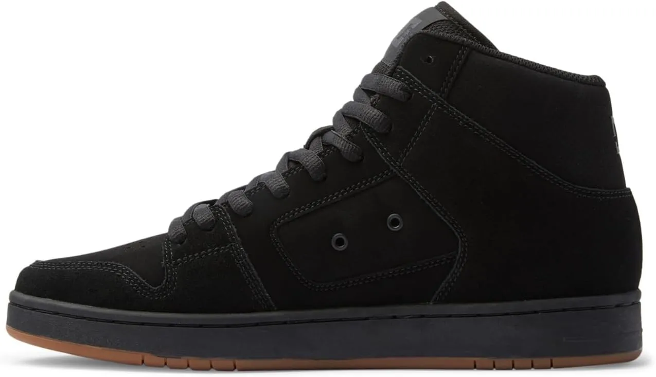 DC Men's Manteca 4 Hi High Top Casual Skate Shoe Sneaker, Black/Black/Gum, 9