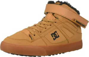DC Unisex-Child Pure HIGH-TOP WNT EV Skate Shoe, Wheat, 5 M US Big Kid