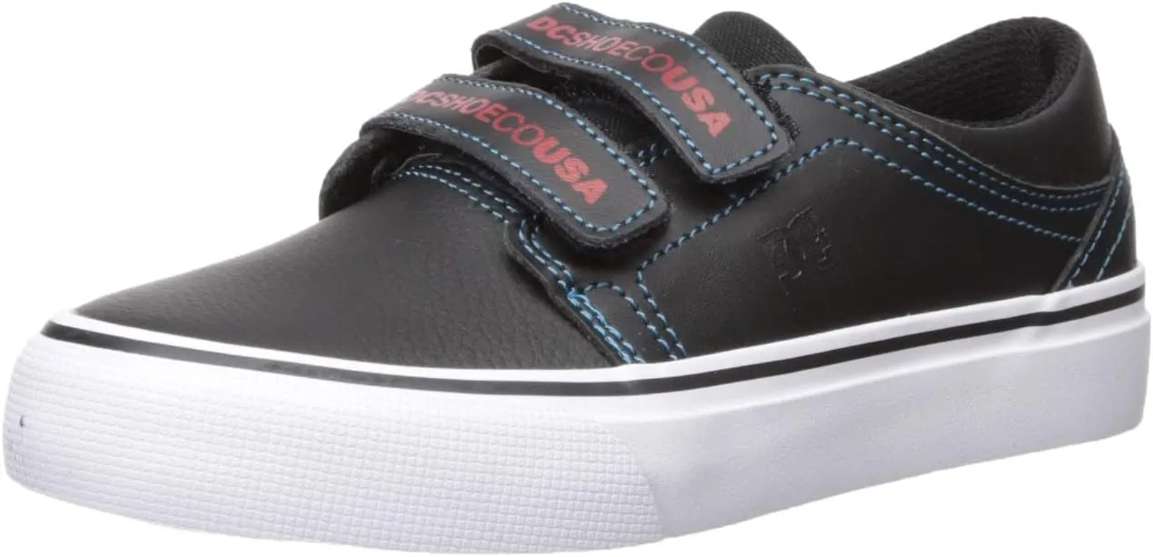DC Unisex-Child Trase V SE Skate Shoe, Black/RED/Blue, 11 M M US Little Kid