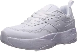 DC Women's E.TRIBEKA Platform Skate Shoe, White, 6 M US