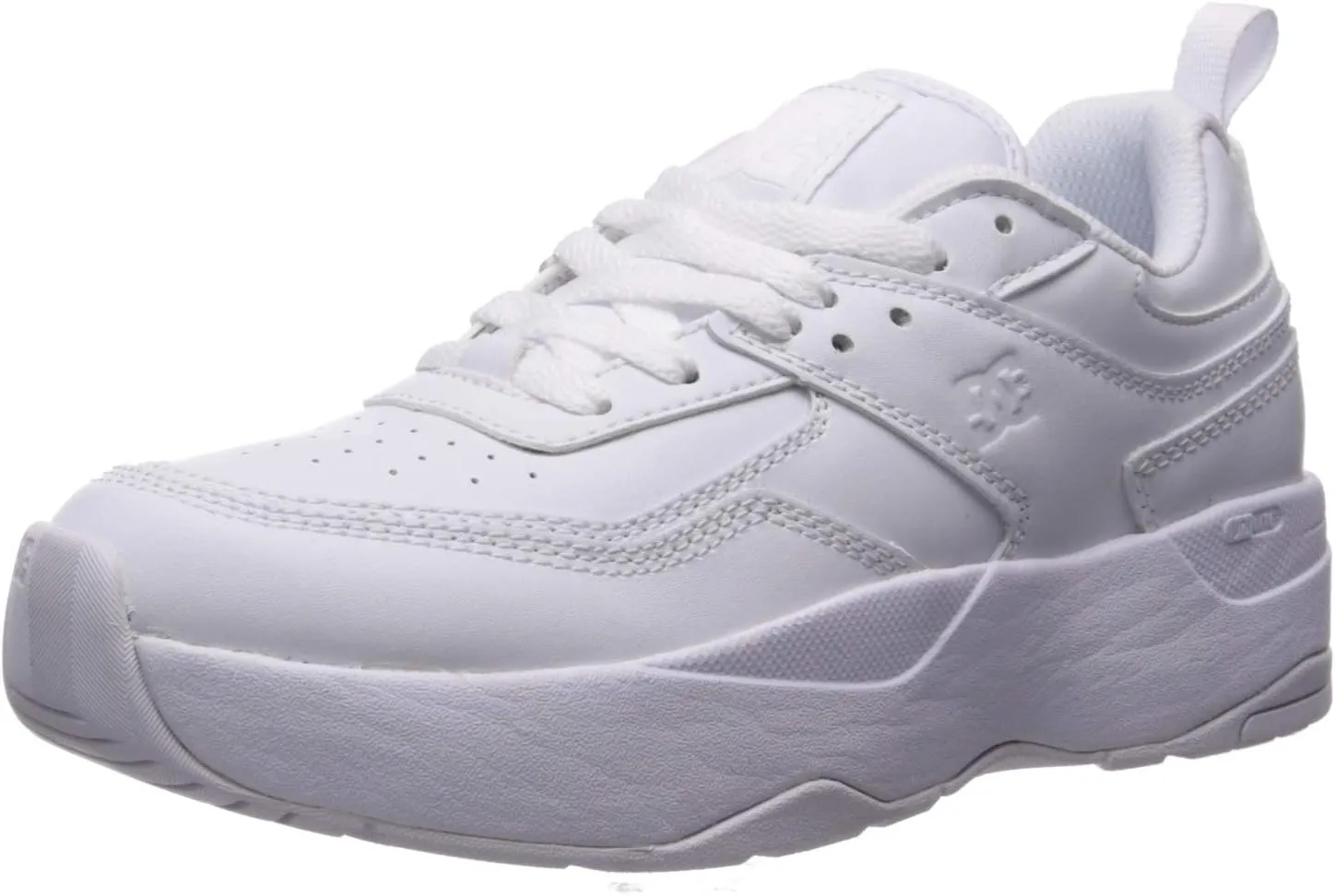 DC Women's E.TRIBEKA Platform Skate Shoe, White, 6 M US