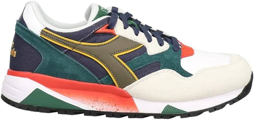 Diadora Mens N9002 Navy Lace Up Sneakers Shoes Casual - White