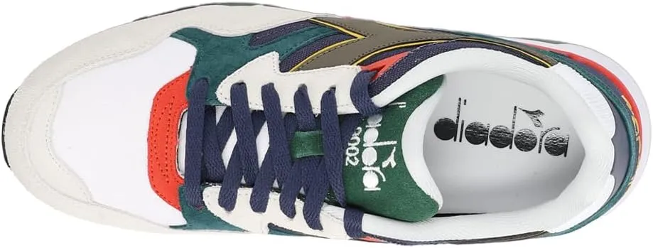 Diadora Mens N9002 Navy Lace Up Sneakers Shoes Casual - White