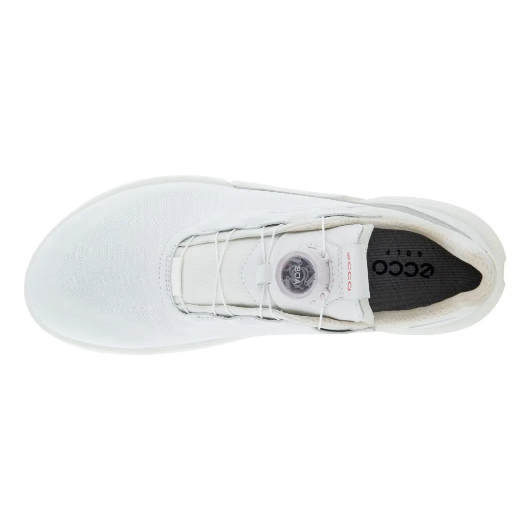 Ecco Golf H4 Boa Waterproof Ladies Golf Shoes- White/Concrete