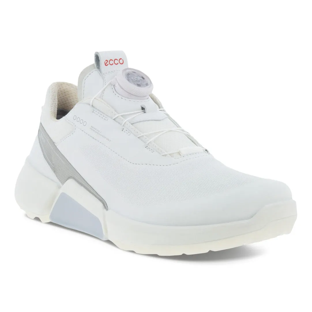 Ecco Golf H4 Boa Waterproof Ladies Golf Shoes- White/Concrete
