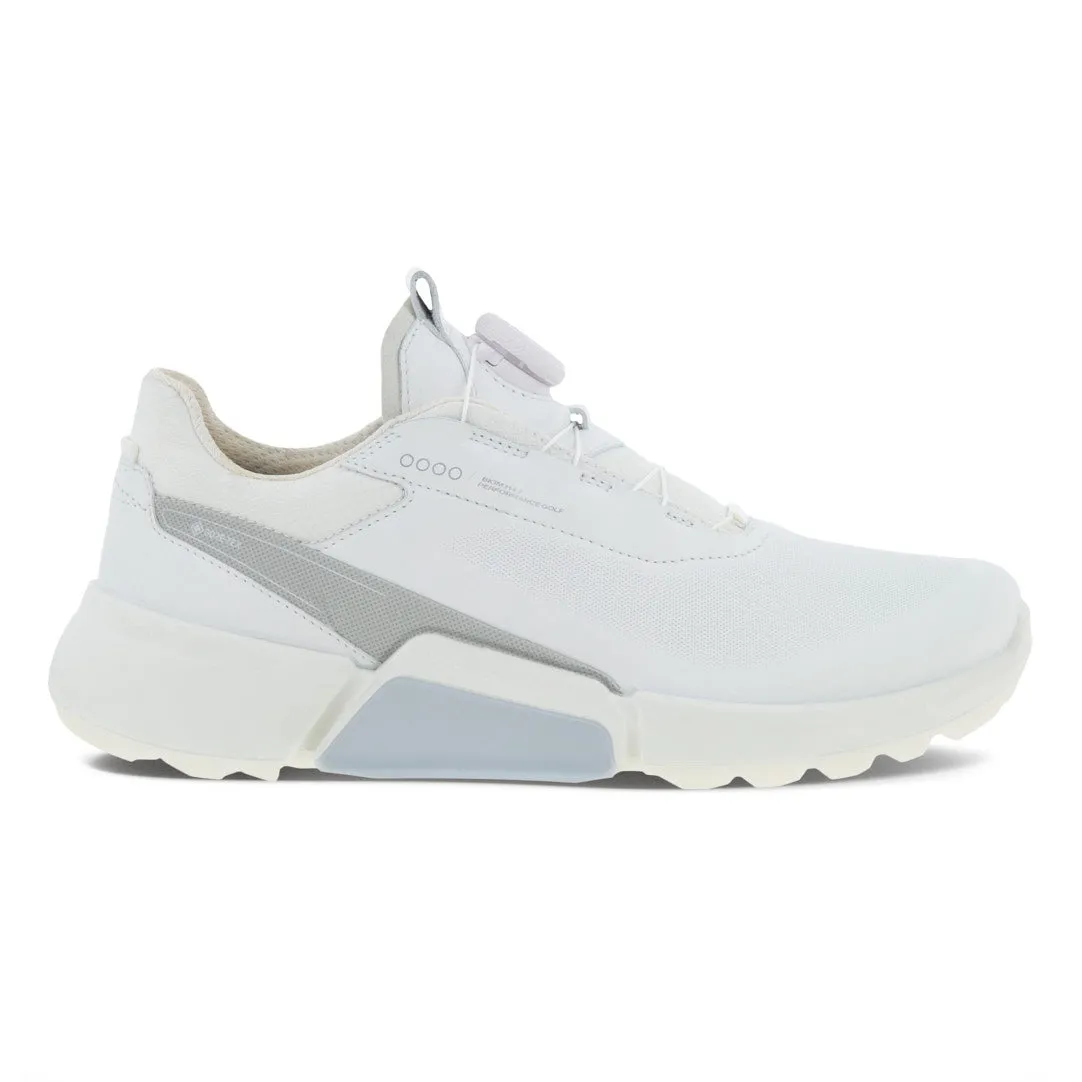 Ecco Golf H4 Boa Waterproof Ladies Golf Shoes- White/Concrete