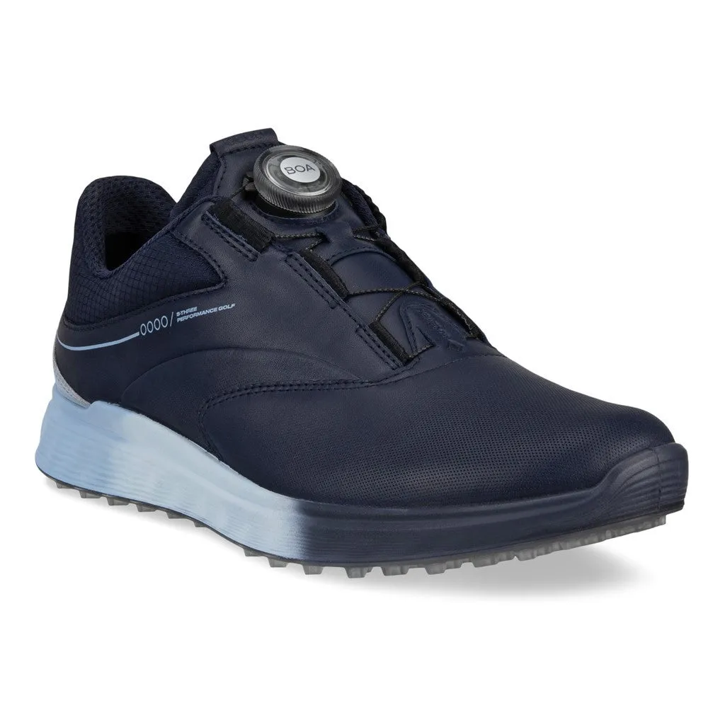 Ecco Golf S-Three BOA Waterproof Ladies Golf Shoes - Night Sky