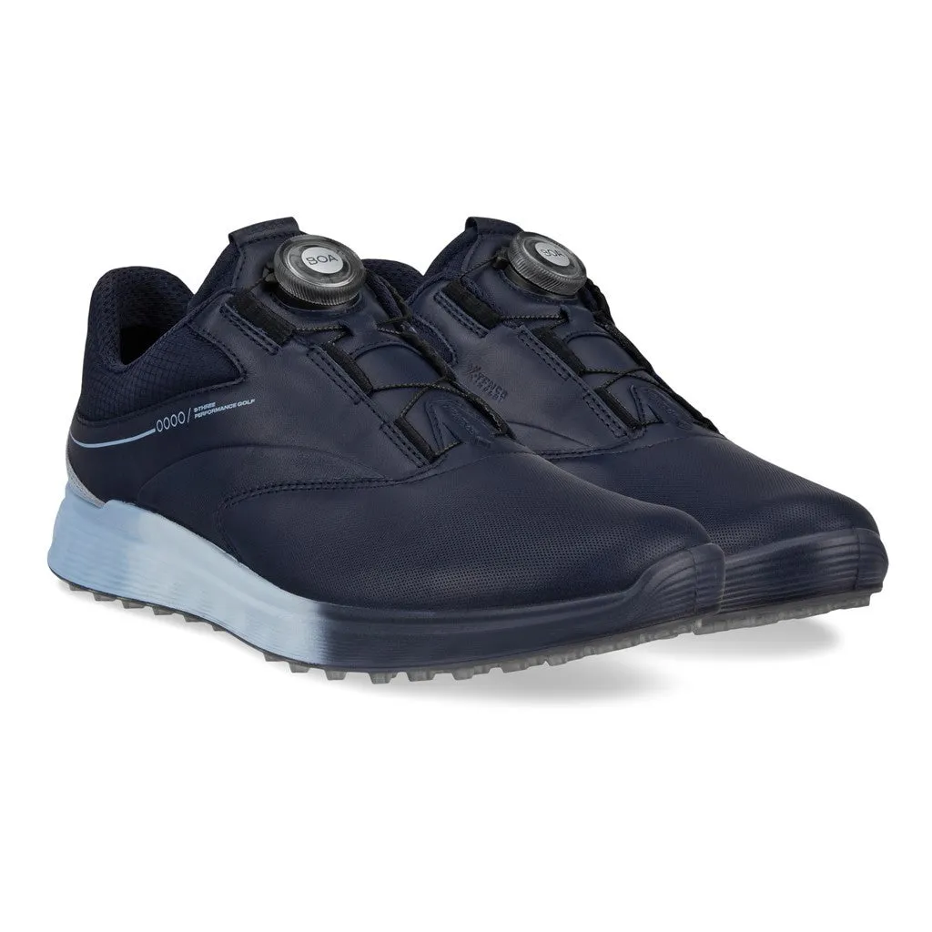 Ecco Golf S-Three BOA Waterproof Ladies Golf Shoes - Night Sky