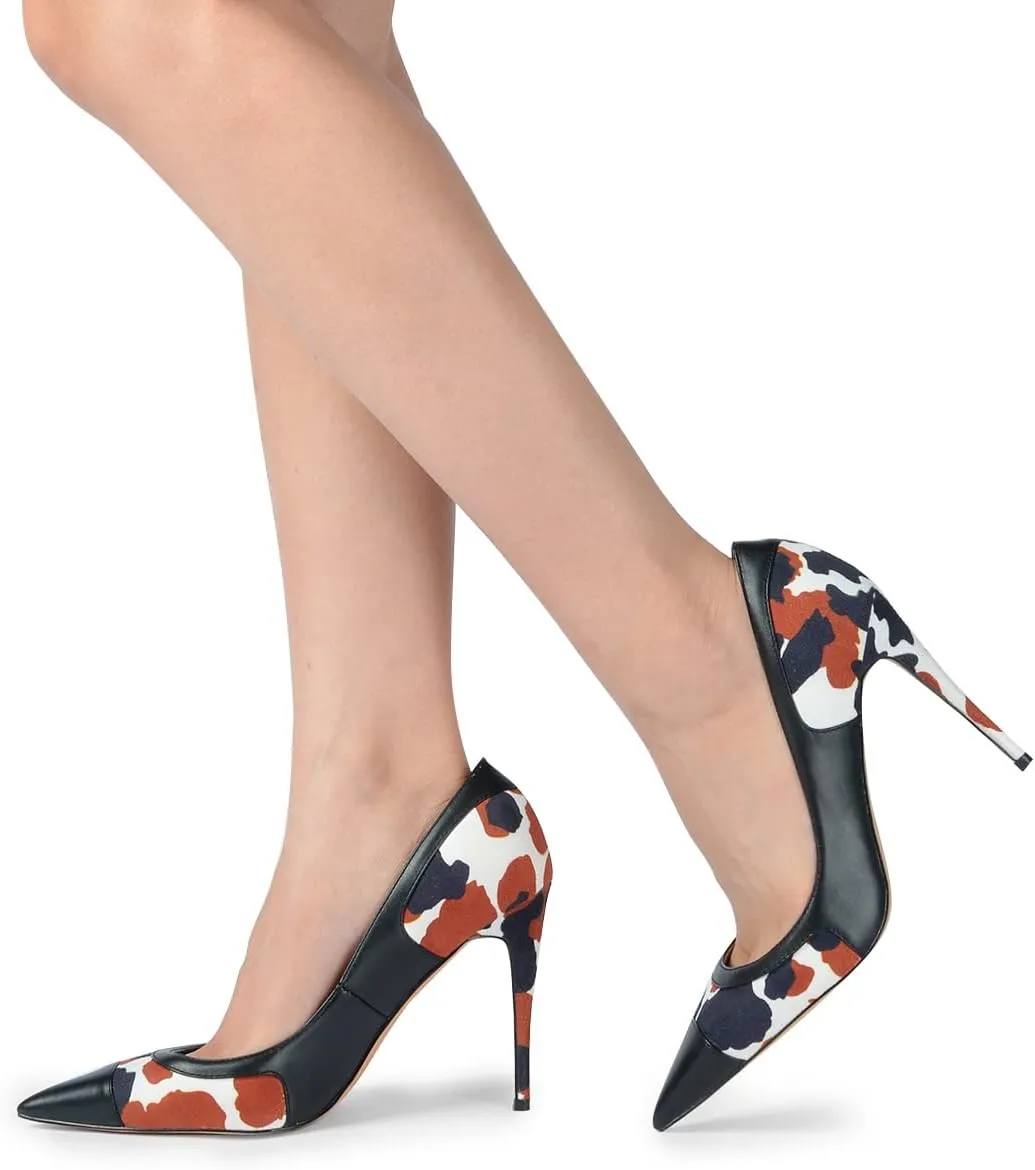 FSJ Women Sexy Leopard Printed Dress Shoes Pointy Toe High Heels Stilettos Pumps Shoe Size 4-15 US