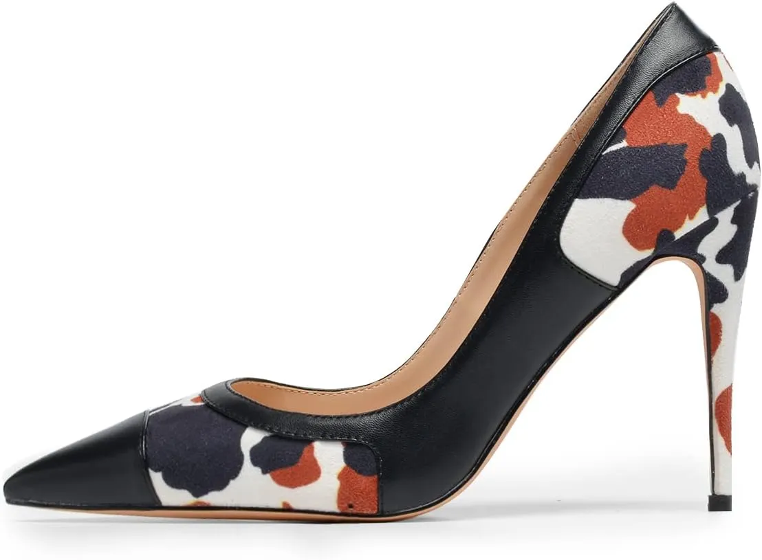 FSJ Women Sexy Leopard Printed Dress Shoes Pointy Toe High Heels Stilettos Pumps Shoe Size 4-15 US