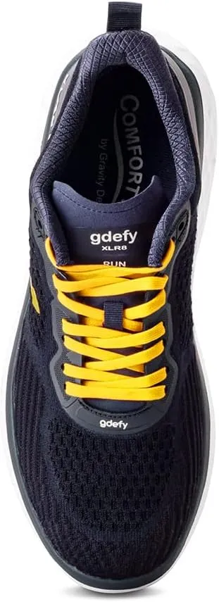 G-DEFY XLR8 Men’s Supportive Running Shoe | VersoShock Technology for Pain Associated with Prolonged Standing or Walking | Arch Support | Diabetic Shoes | Wide Shoes | Free Custom Orthotic