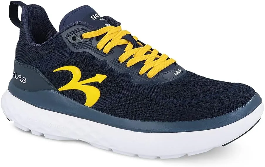 G-DEFY XLR8 Men’s Supportive Running Shoe | VersoShock Technology for Pain Associated with Prolonged Standing or Walking | Arch Support | Diabetic Shoes | Wide Shoes | Free Custom Orthotic