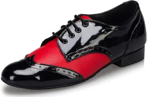 Honeystore Men's Lace-up Dance Shoes Splice PU Leather Modern Tango Jazz Ballroom Latin