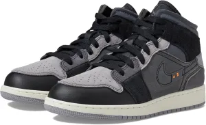 Jordan Nike Kids Air 1 Retro High OG GS Basketball Shoe, Black/Cement Grey-lt Graphite, 5 Big Kid