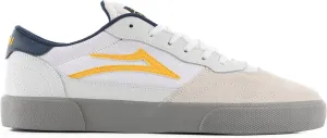 Lakai Men’s Cambridge Low-Top Skateboarding Shoe - White/Yellow Suede, 10.5 US