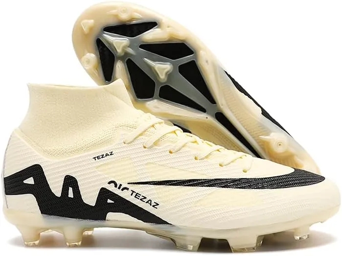 Men's Soccer Cleats Football Shoes High-Tops Non-Slip Spikes Indoor Outdoor Firm Ground Turf Sports Athletic Combat Boots Shoes Size 4.5-12