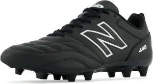 New Balance Men's 442 Academy Fg V2 Soccer Shoe, Black/White, 11
