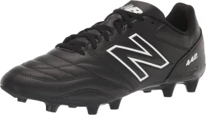 New Balance Men's 442 Academy Fg V2 Soccer Shoe, Black/White/Red, 11 Wide