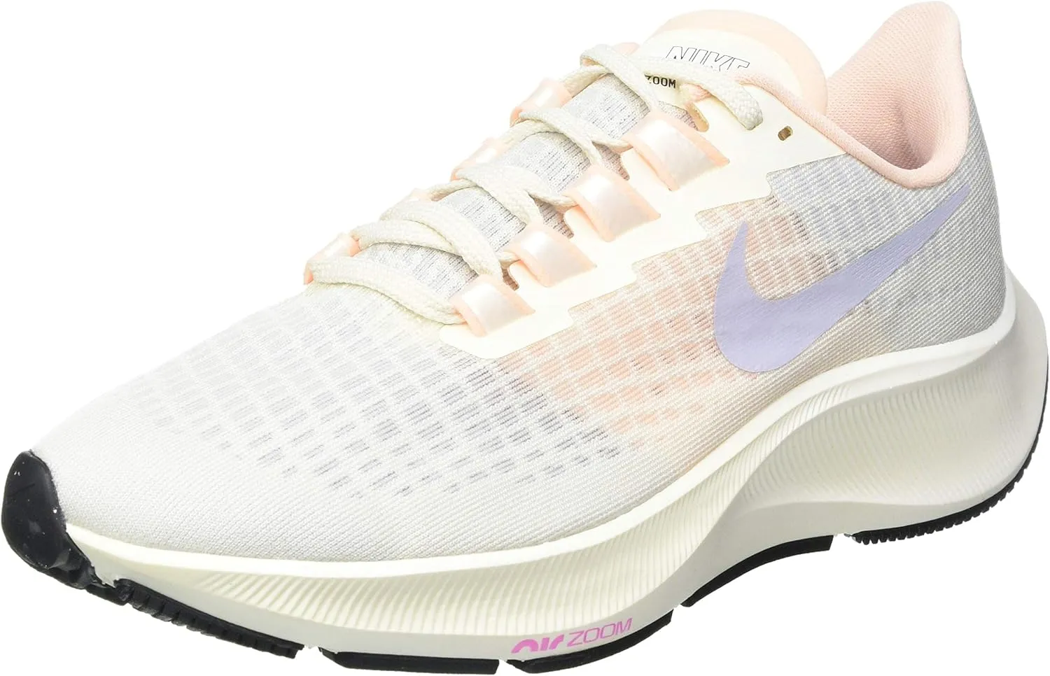 NIKE Air Pegasus 37 Womens Running Trainers BQ9647 Sneakers Shoes (UK 4.5 US 7 EU 38, Pale Ivory Ghost Barely Volt 102)