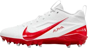 Nike Alpha Menace 4 Varsity Football Cleats (FN0027-102, White/University Red/Photon Dust/University Red)