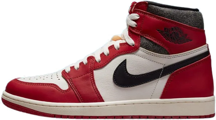 Nike Jordan Mens Air Jordan 1 Retro High OG DZ5485 612 Chicago Lost and Found - Size 13, Varsity Red/Black-sail-muslin