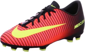 Nike Jr. Mercurial Vapor XI FG Soccer Cleat (2Y) Total Crimson, Black