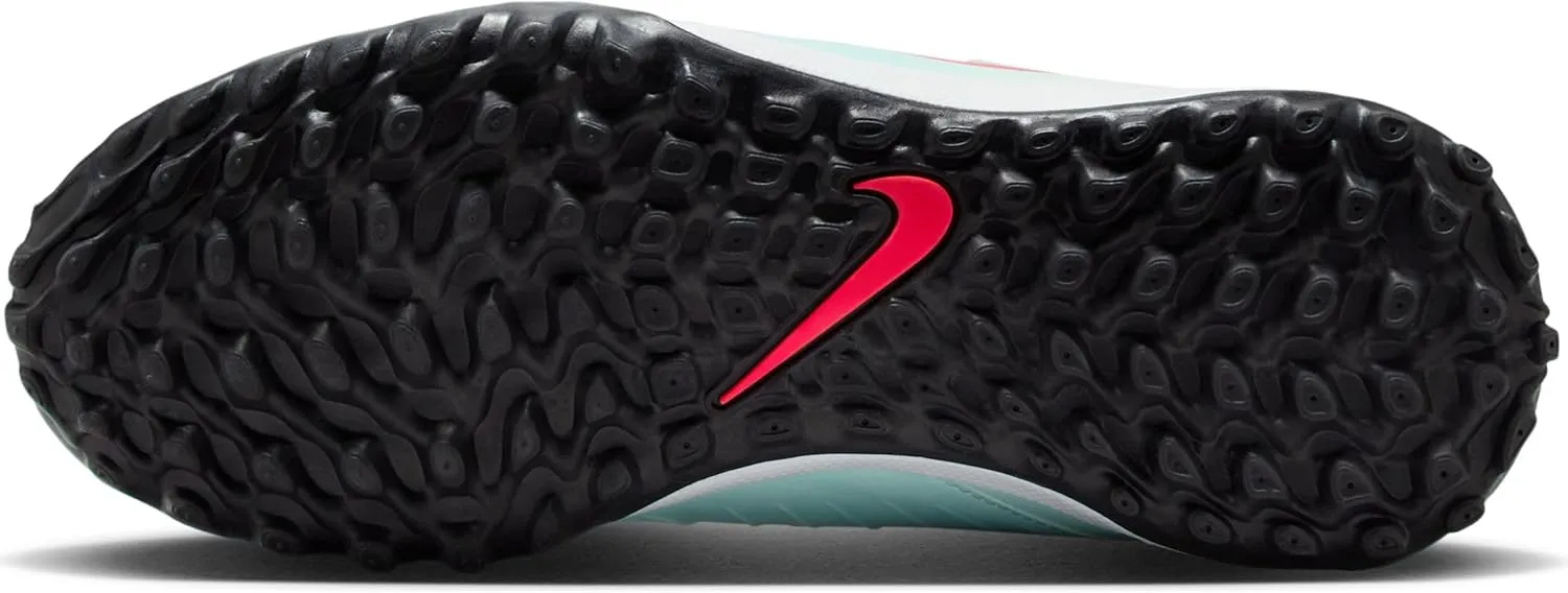 Nike Jr. Phantom GX 2 Club Little/Big Kids' TF Soccer Shoes (FJ2604-300, Mint/Off Noir/Atomic Red)