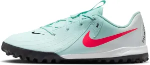 Nike Jr. Phantom GX 2 Club Little/Big Kids' TF Soccer Shoes (FJ2604-300, Mint/Off Noir/Atomic Red)