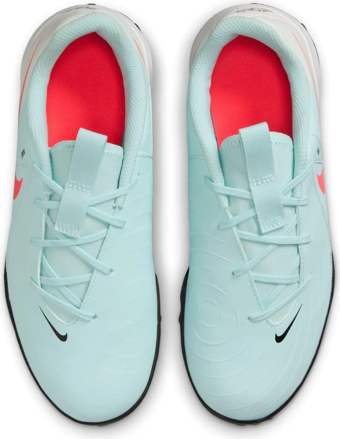Nike Jr. Phantom GX 2 Club Little/Big Kids' TF Soccer Shoes (FJ2604-300, Mint/Off Noir/Atomic Red)