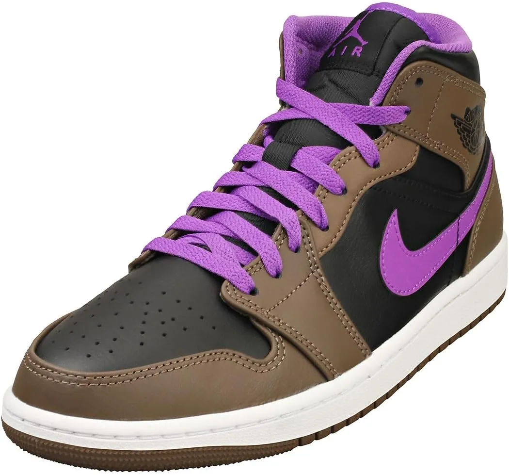 Nike Men's Air Jordan 1 Mid Sneaker, Palomino Wild White Berry, 8.5