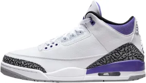 Nike Men's Air Jordan 3 Retro Basketball Shoes, White/Black-dark Iris-cement G, 12