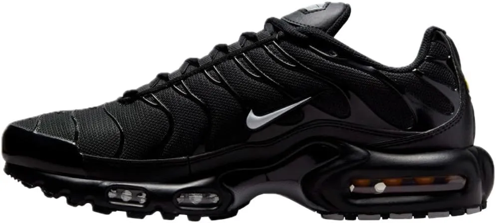 Nike Men's Air Max Plus Running Shoes, Black/White-Blue Lightning-Bright Crimson-Wolf Grey, 8.5 M US