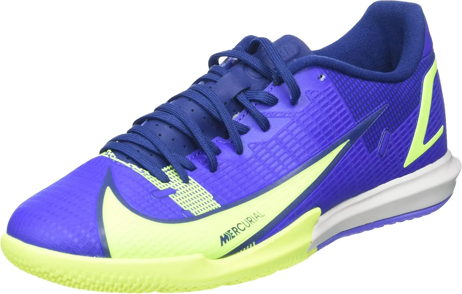 Nike Mens Vapor 14 Academy Indoor/Court Soccer Shoe Blue/Volt Size 11.5