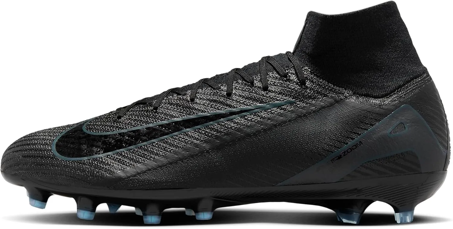 Nike Mercurial Superfly 10 Elite AG-Pro High-Top Soccer Cleats (FQ8339-002, Black/Deep Jungle/Black)