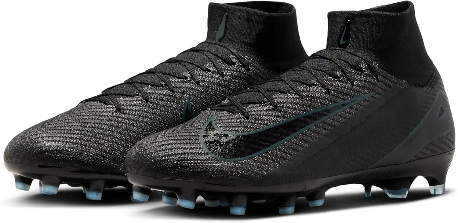Nike Mercurial Superfly 10 Elite AG-Pro High-Top Soccer Cleats (FQ8339-002, Black/Deep Jungle/Black)
