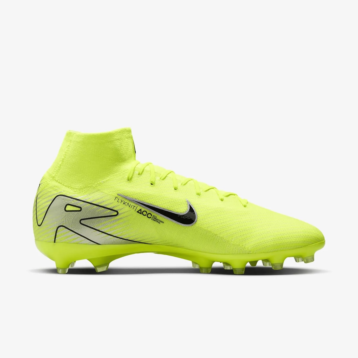 Nike Mercurial Superfly 10 Pro AG-Pro High-Top Soccer Cleats (HQ3161-700, Volt/Black)