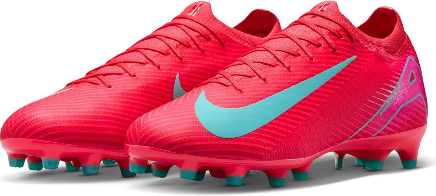 Nike Mercurial Vapor 16 Pro AG-Pro Low-Top Soccer Cleats (FQ8684-800, Ember Glow/Aurora Green)