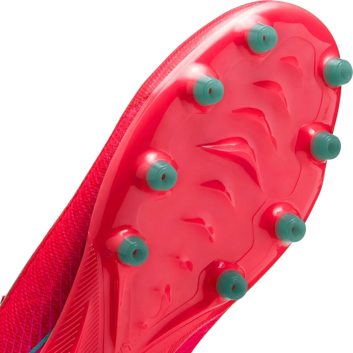 Nike Mercurial Vapor 16 Pro AG-Pro Low-Top Soccer Cleats (FQ8684-800, Ember Glow/Aurora Green)