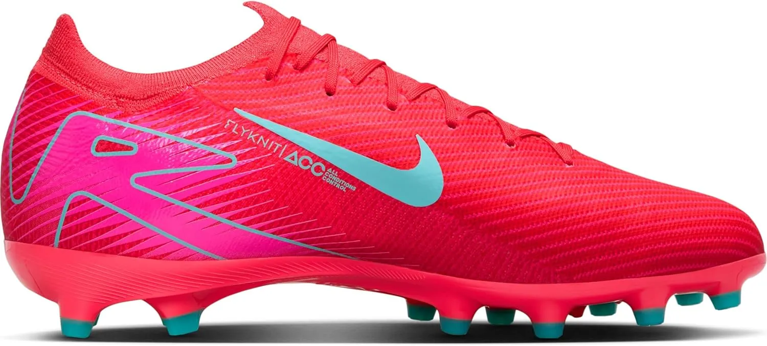 Nike Mercurial Vapor 16 Pro AG-Pro Low-Top Soccer Cleats (FQ8684-800, Ember Glow/Aurora Green)