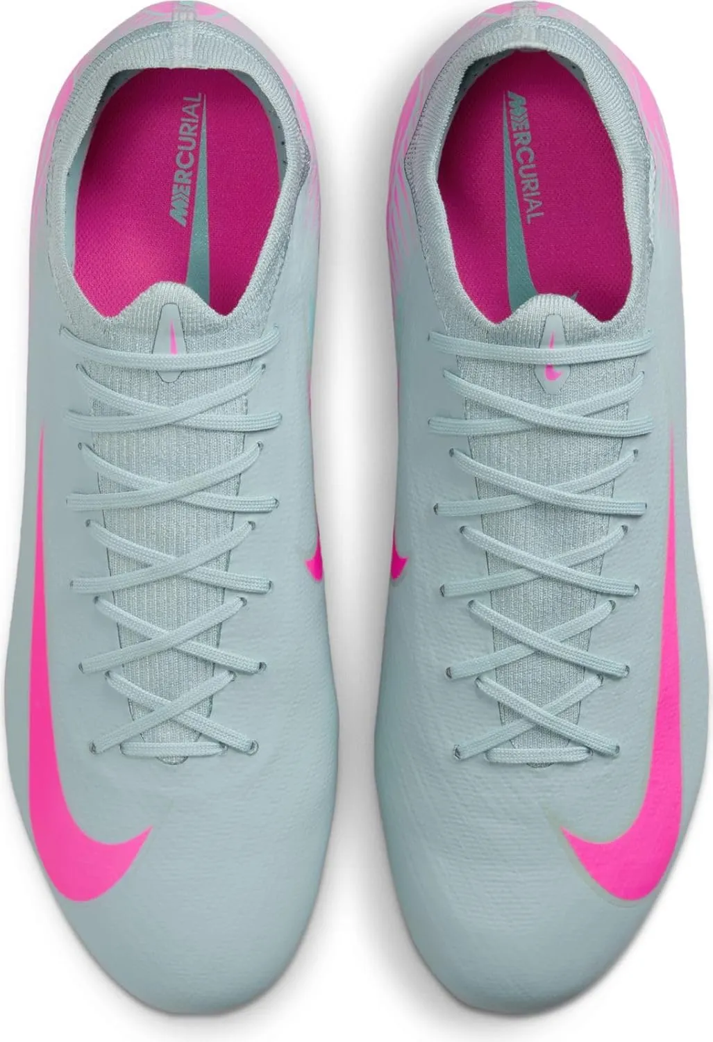 Nike Mercurial Vapor 16 Pro FG Low-Top Soccer Cleats (FQ8685-301, Ocean Cube/Pink Blast)